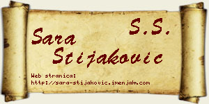 Sara Stijaković vizit kartica